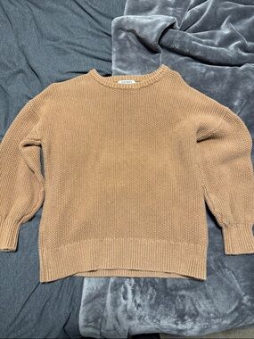 Old Navy Tan Textured Crewneck Sweater
